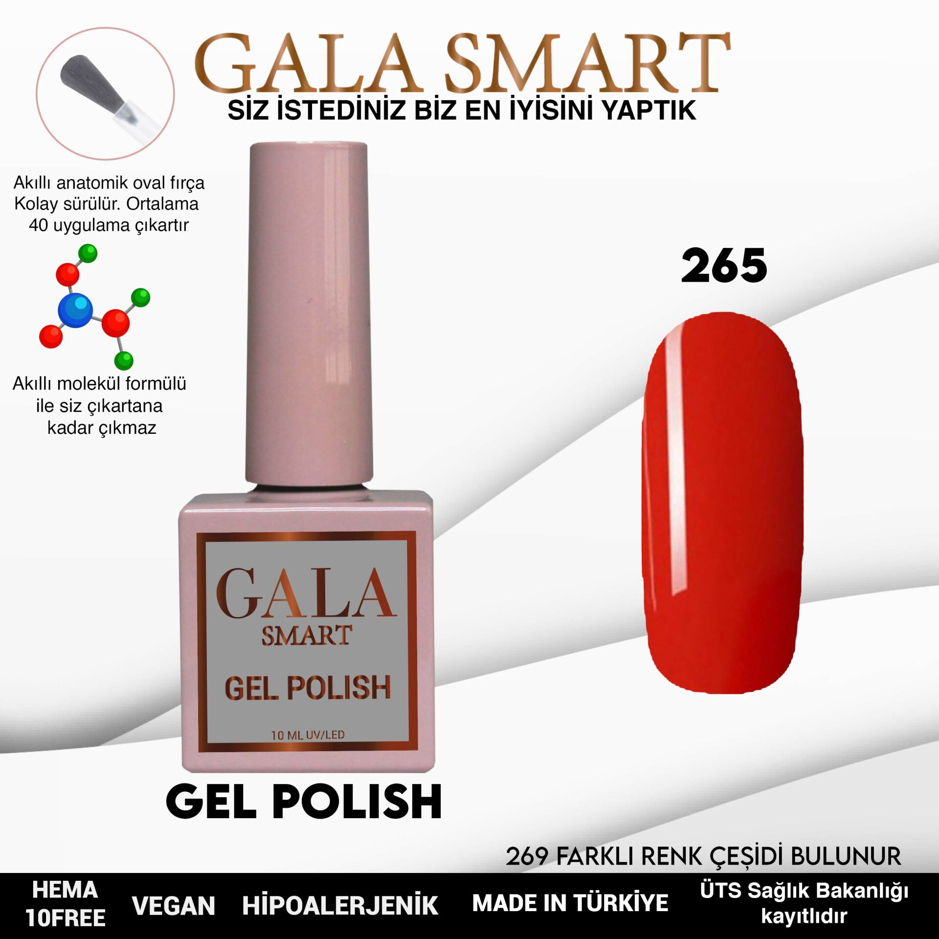 Gala Smart - Classic Kalıcı Oje - NO:265