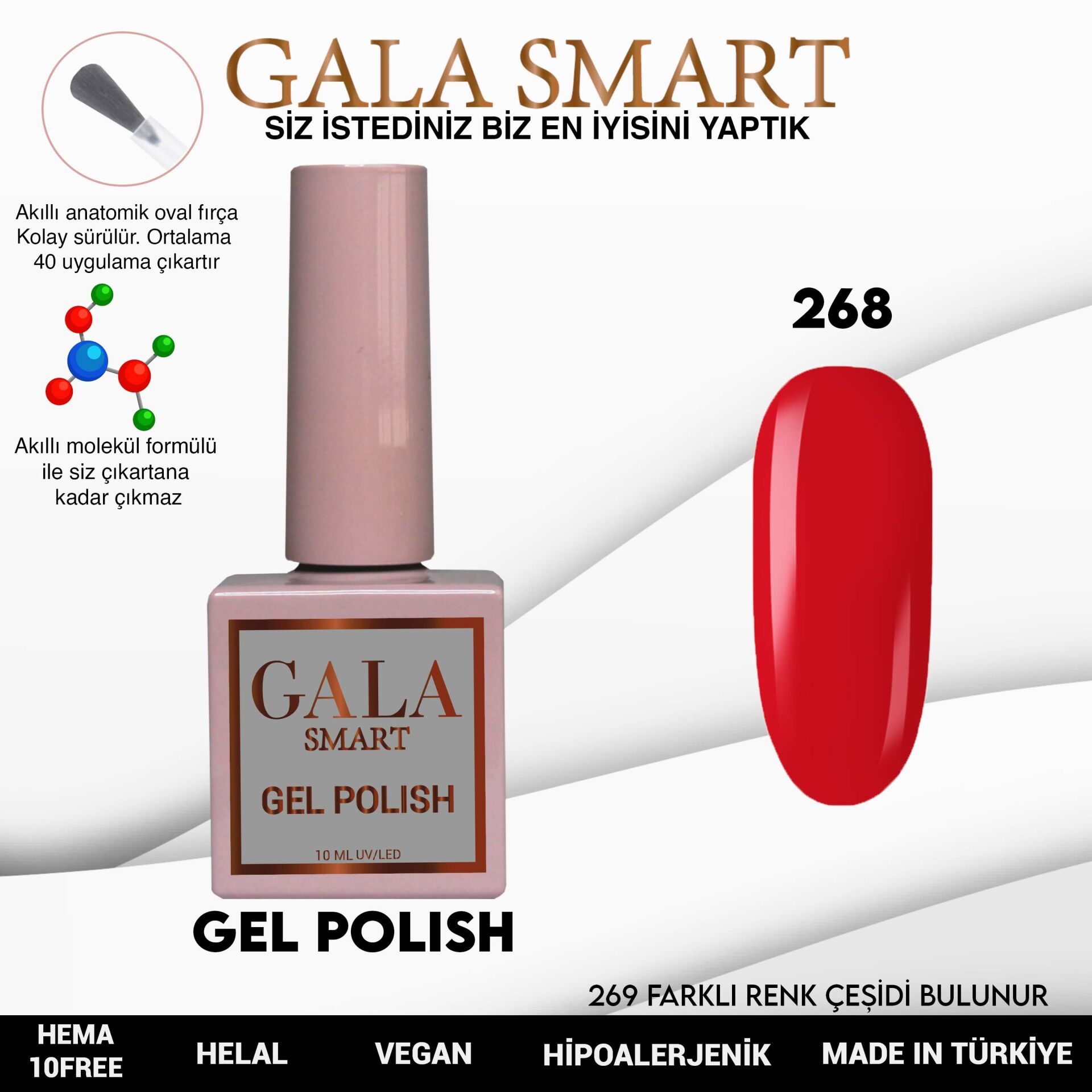 Gala Smart - Classic Kalıcı Oje - NO:268