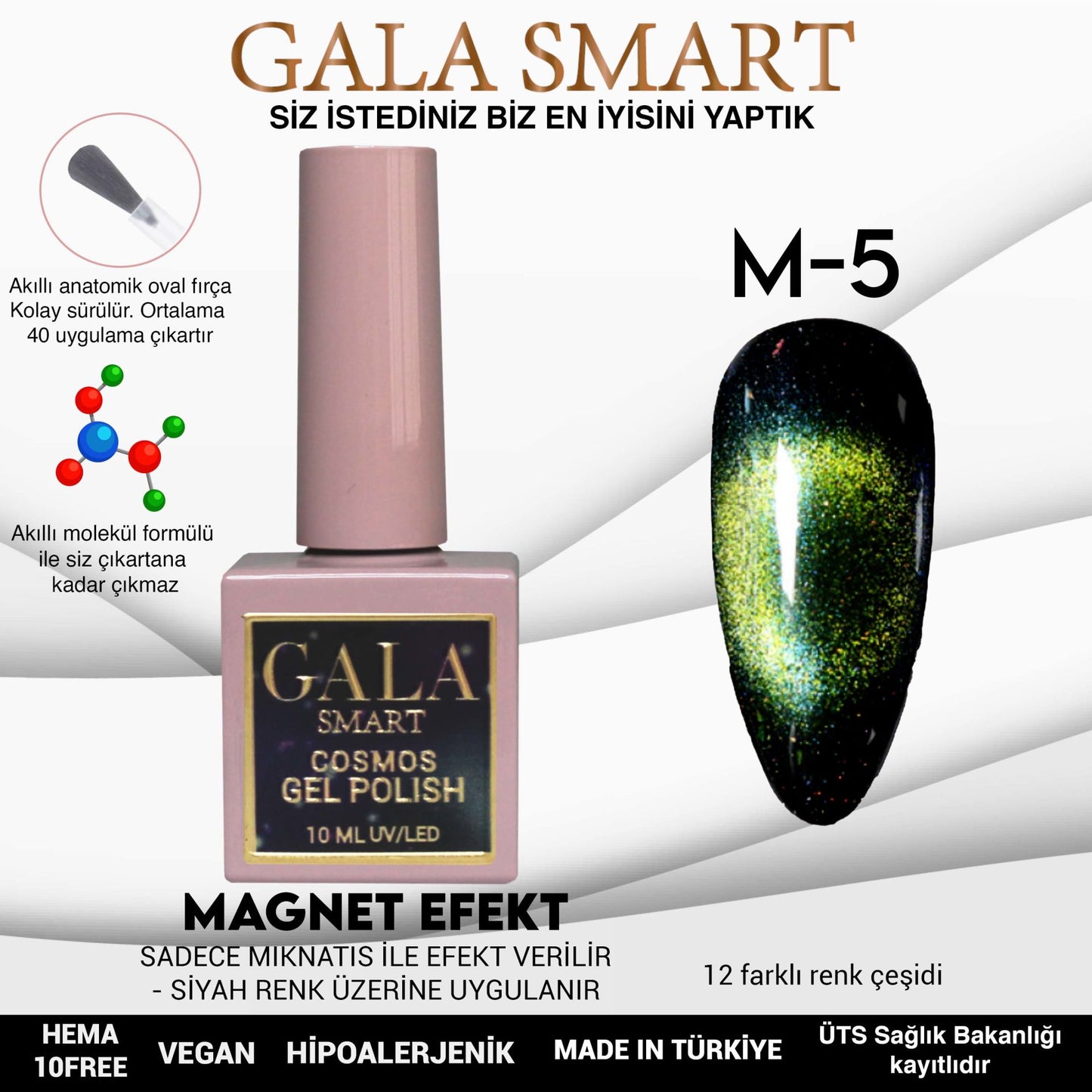 Gala Smart - Cosmos Kedi Gözü Kalıcı Oje -M5