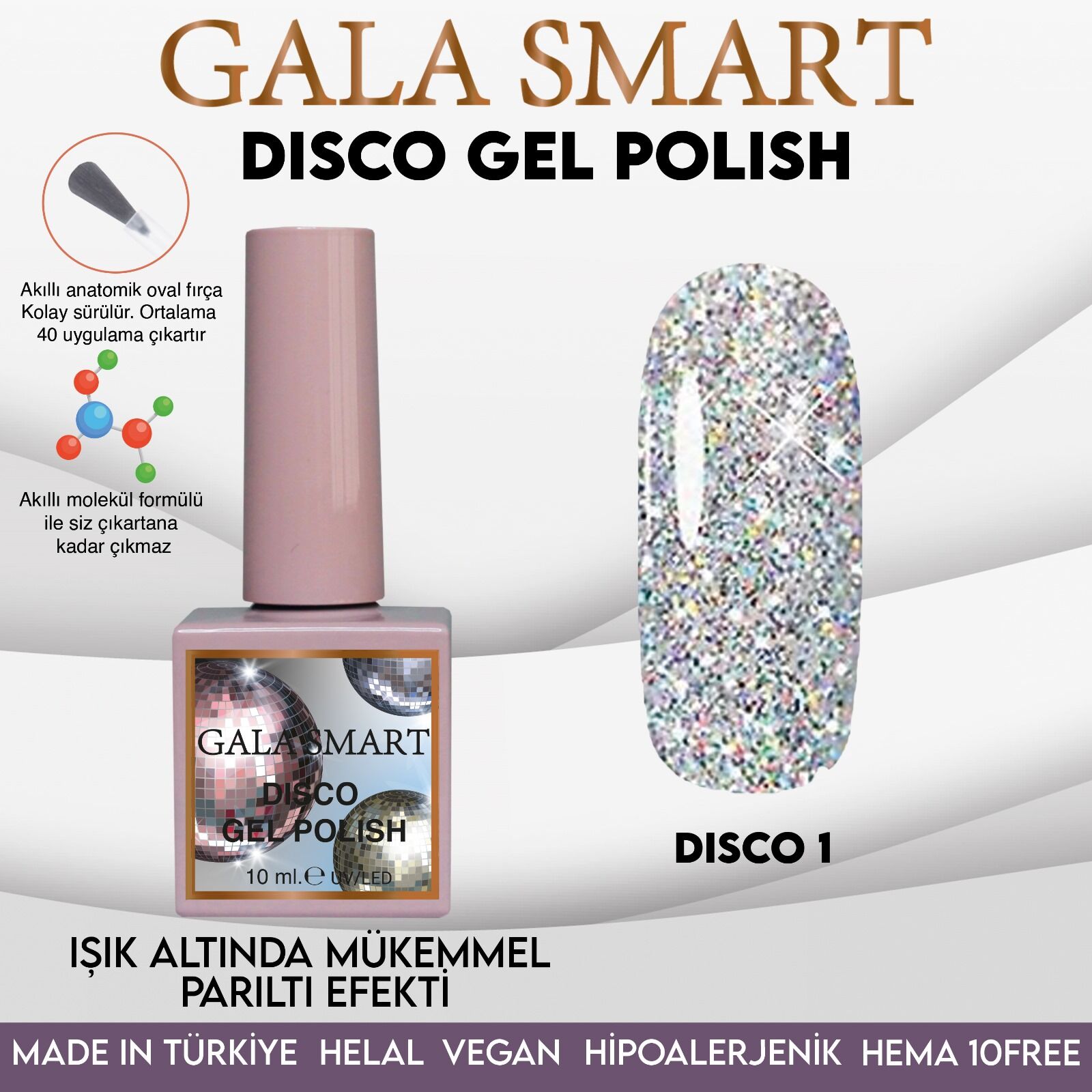 Gala Smart - Disco Kalıcı Oje No:01