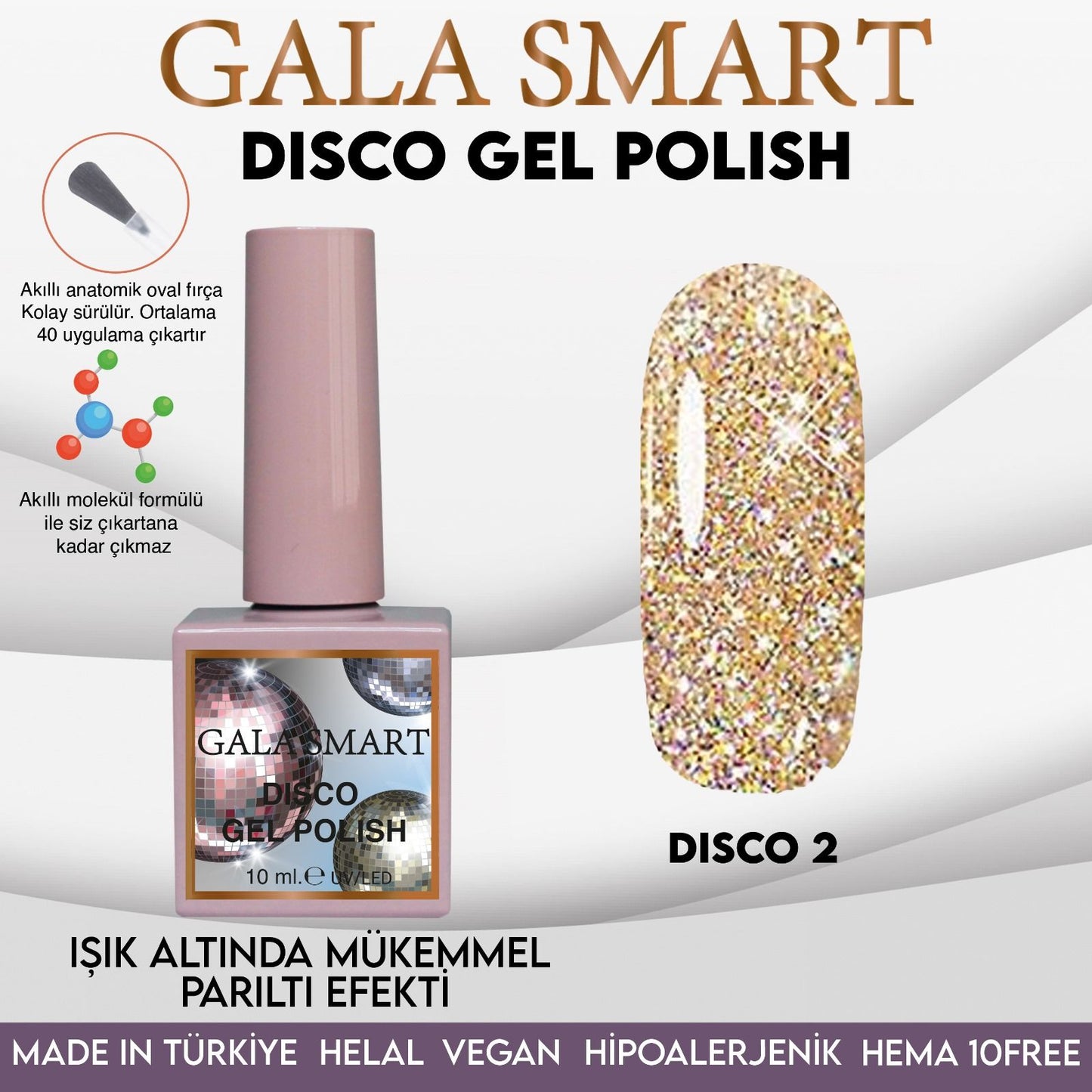 Gala Smart Disco Kalıcı Oje No:02