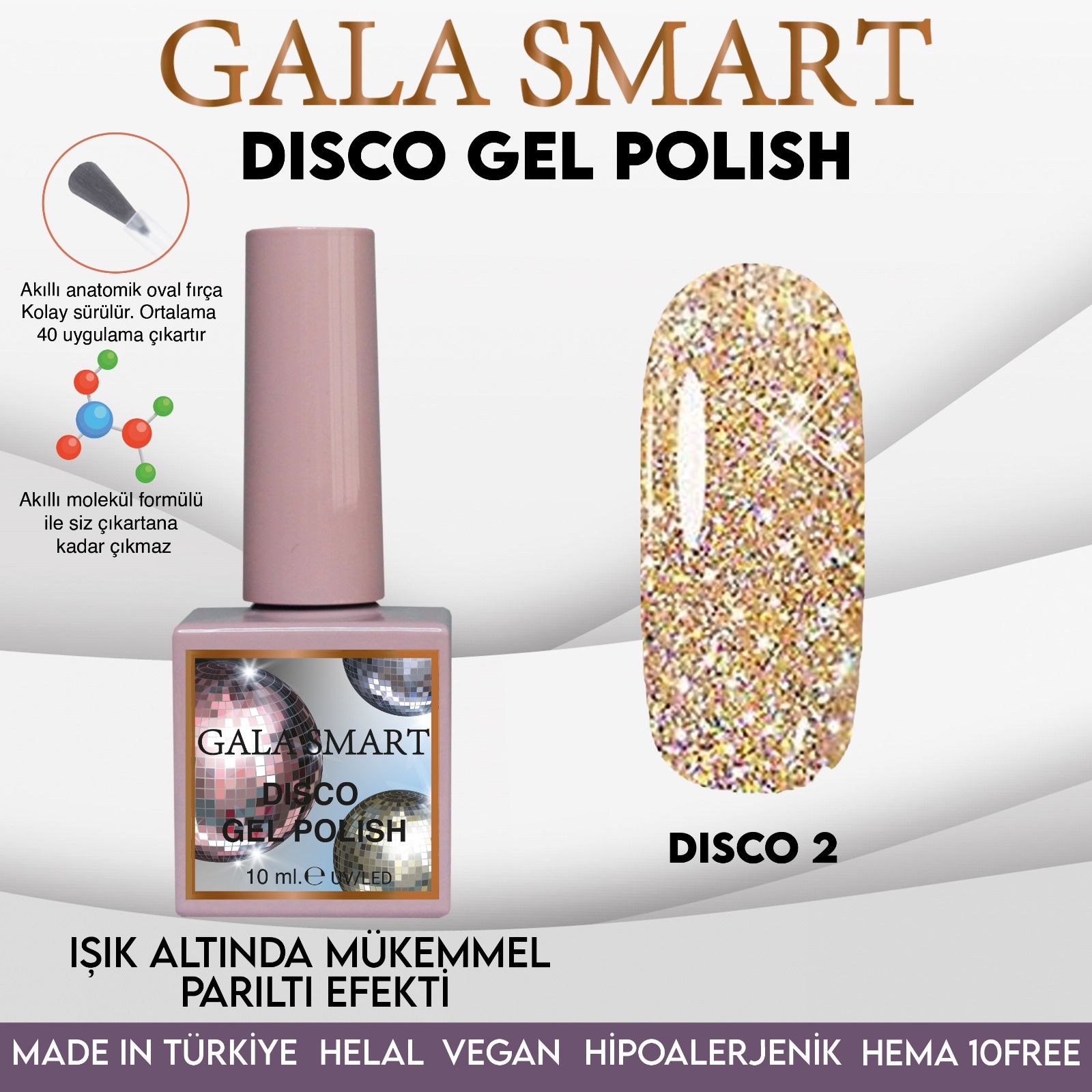 Gala Smart Disco Kalıcı Oje No:02