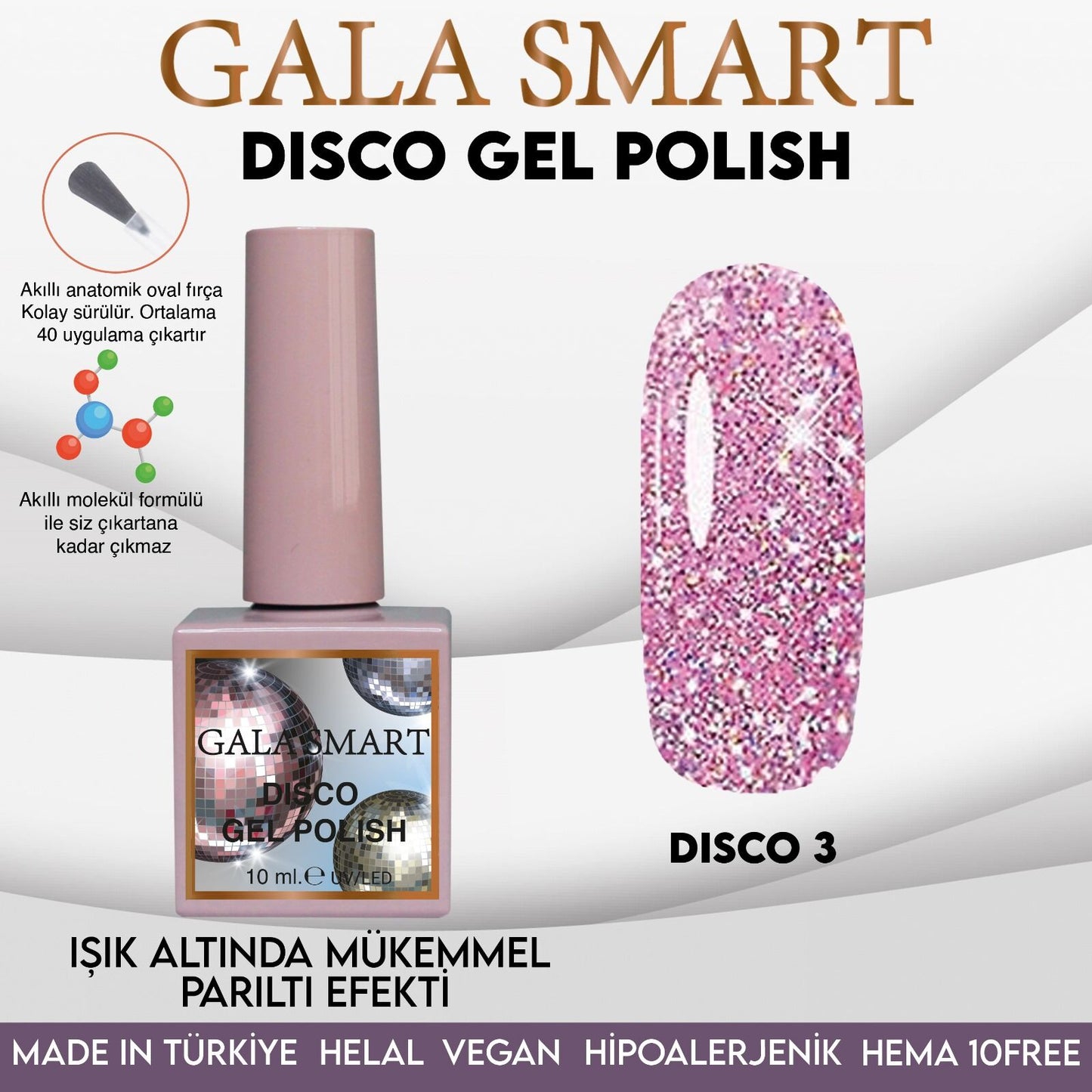 Gala Smart Disco Kalıcı Oje No:03