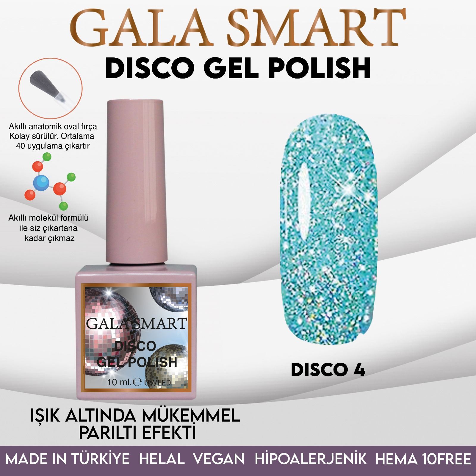 Gala Smart Disco Kalıcı Oje No:04
