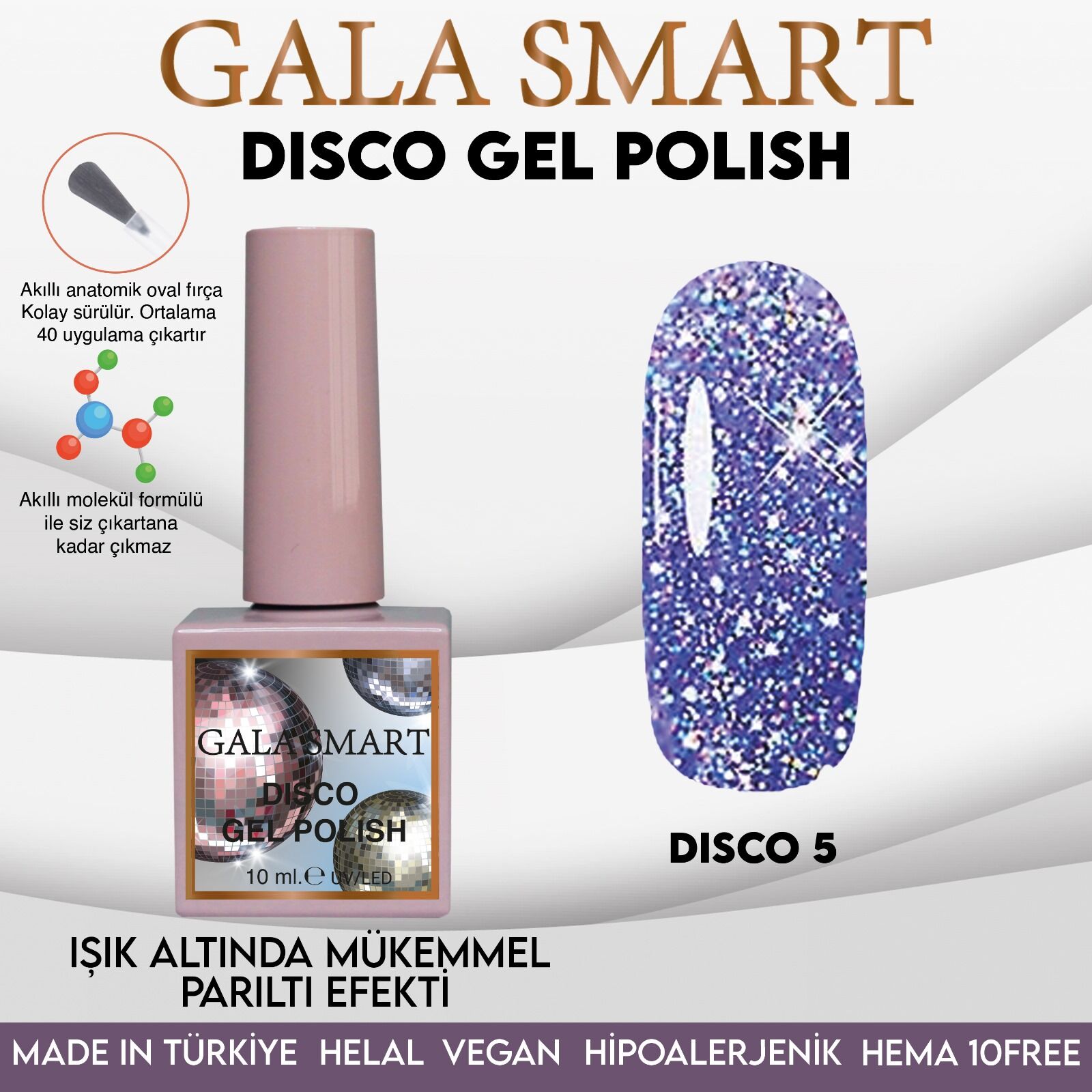 Gala Smart Disco Kalıcı Oje No:05