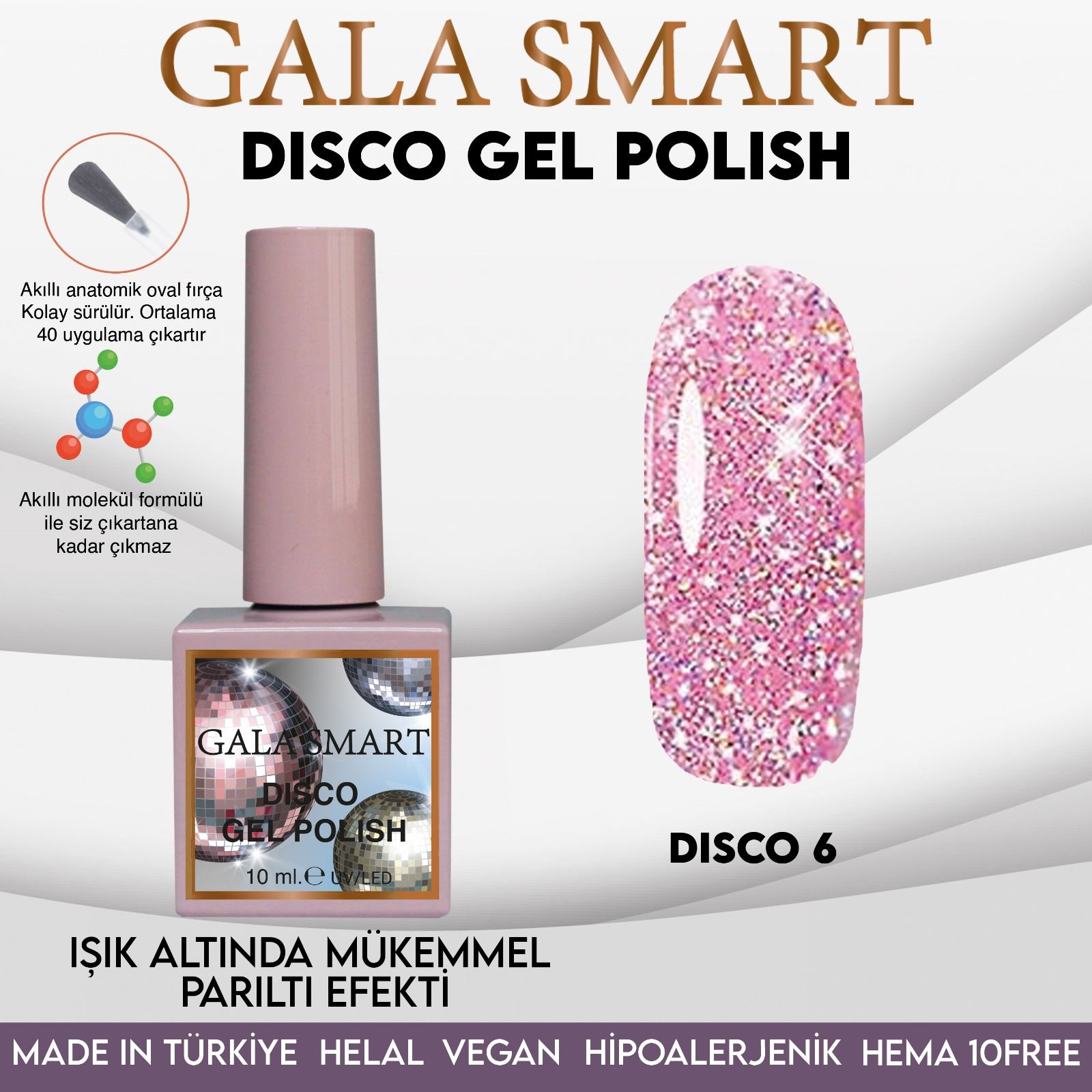 Gala Smart Disco Kalıcı Oje No:06