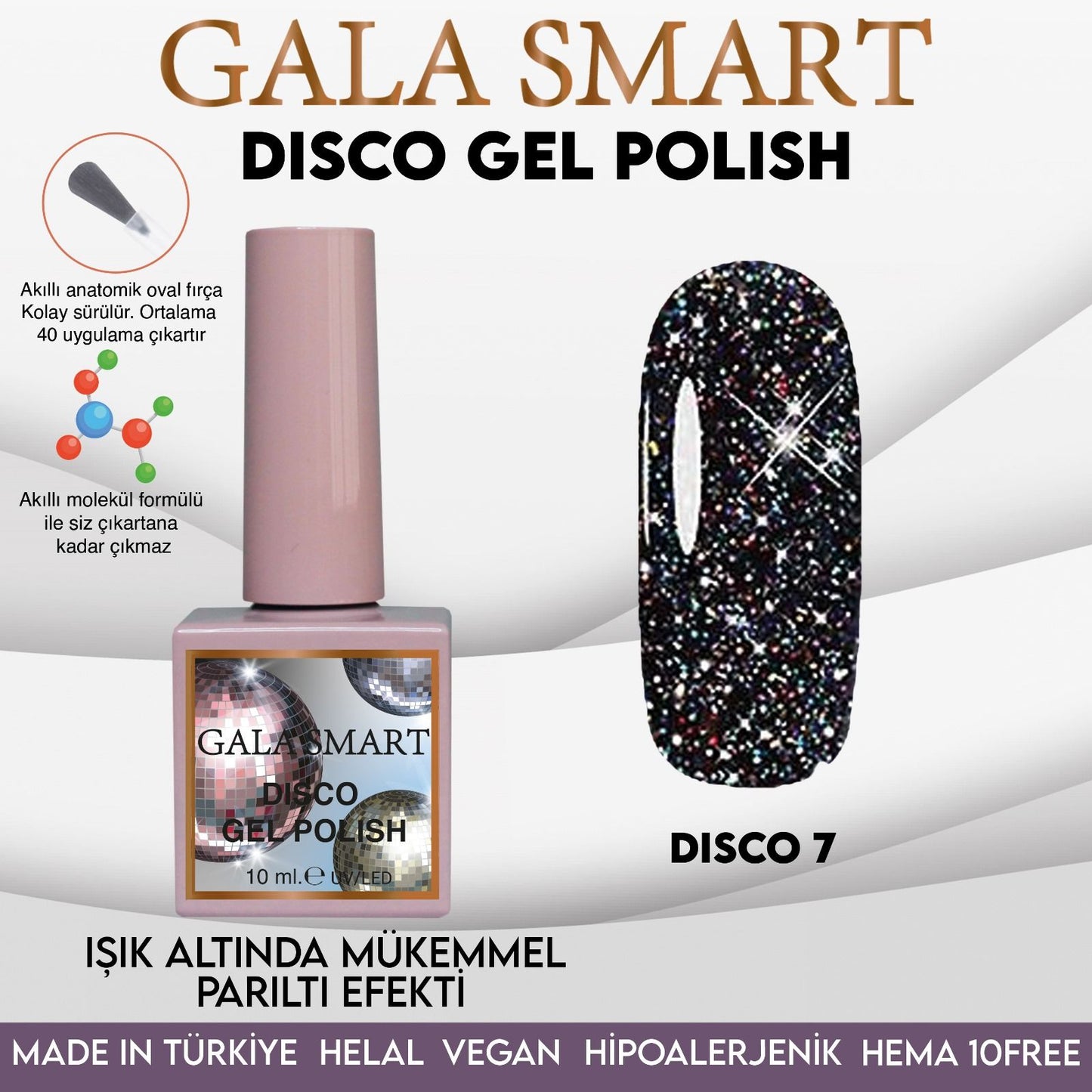 Gala Smart Disco Kalıcı Oje No:07