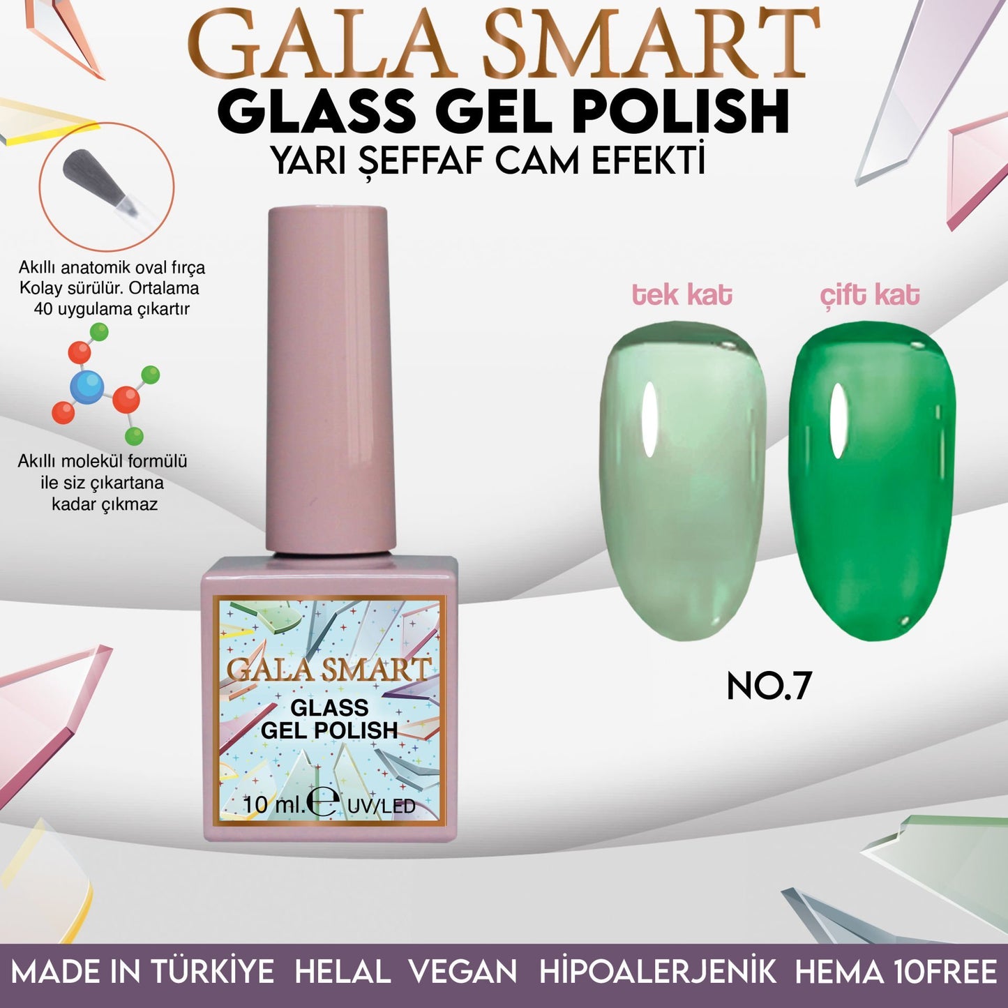 Glass Kalıcı Oje 10 mle NO:07