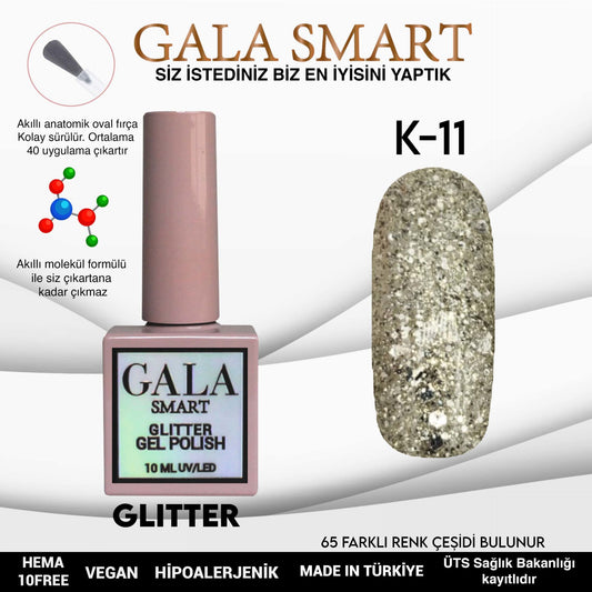 Glitter Kalıcı Oje - 10 ml K-11