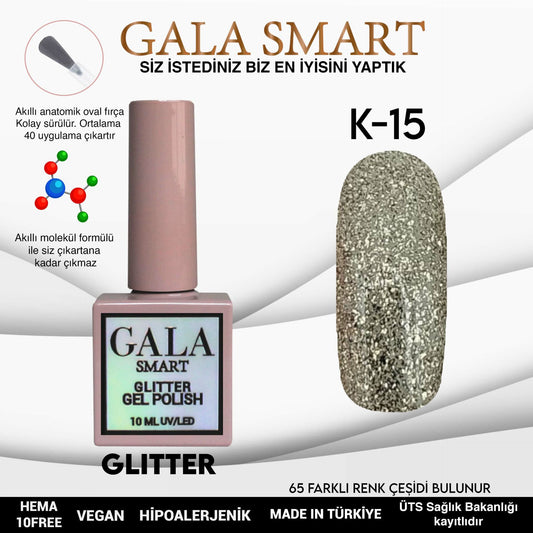 Glitter Kalıcı Oje - 10 ml K-15