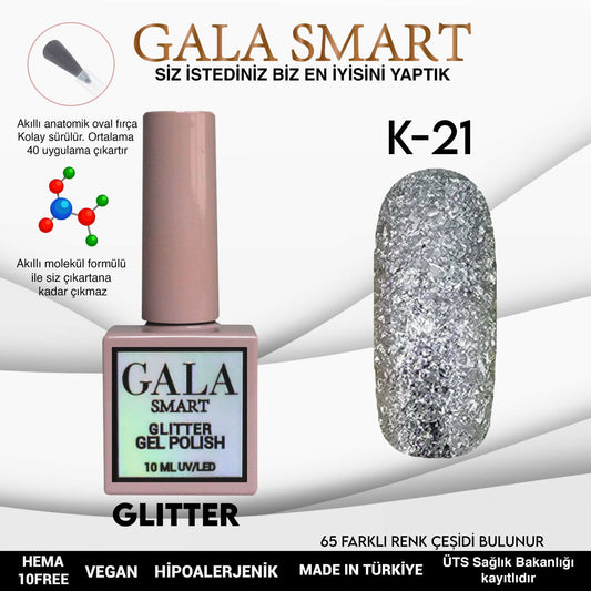 Glitter Kalıcı Oje - 10 ml K-21