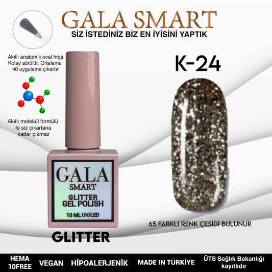 Glitter Kalıcı Oje - 10 ml K-24