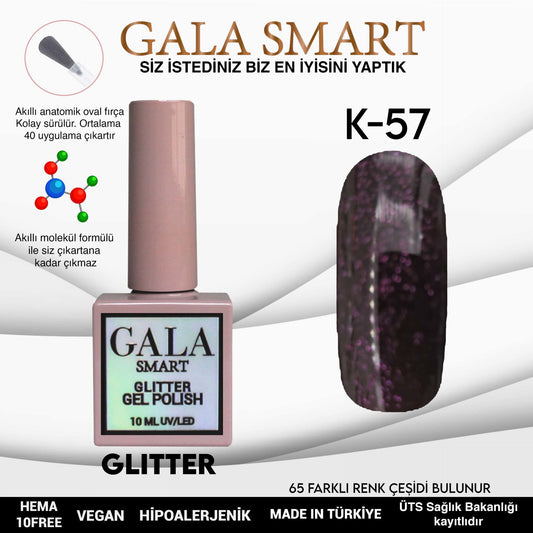 Glitter Kalıcı Oje - 10 ml K-57