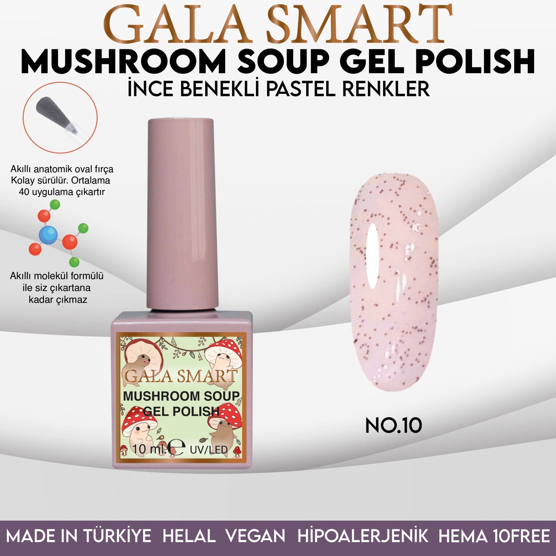Gala Smart - Mushroom Soup Kalıcı Oje - NO:10