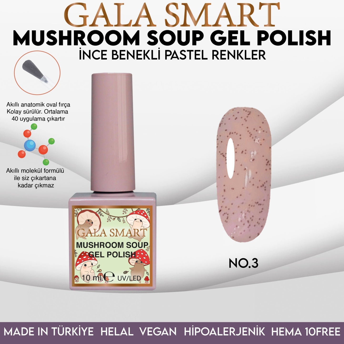 Gala Smart - Mushroom Soup Kalıcı Oje - NO:3