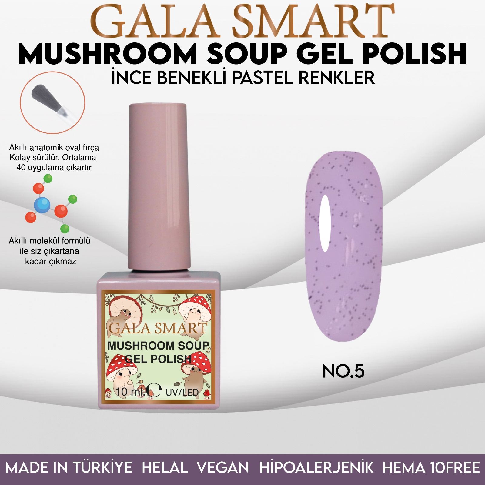 Gala Smart - Mushroom Soup Kalıcı Oje - NO:5