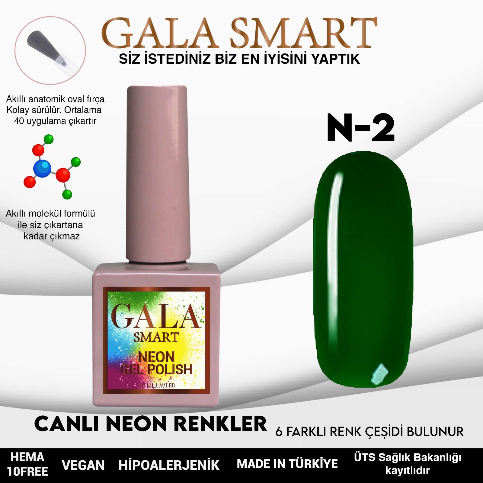 Gala Smart - Neon Kalıcı Oje - N-2