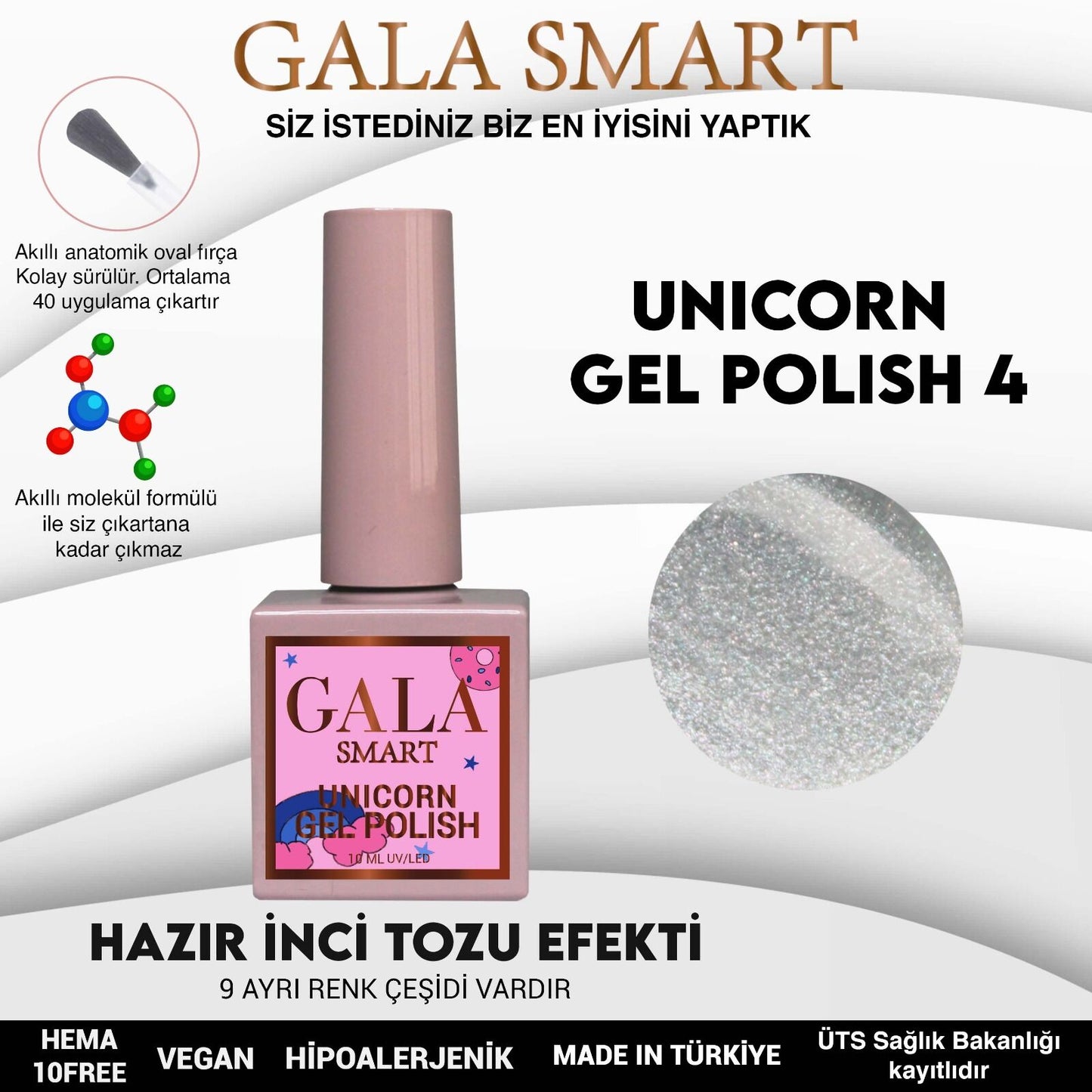 Gala Smart - Unicorn Kalıcı Oje - U4