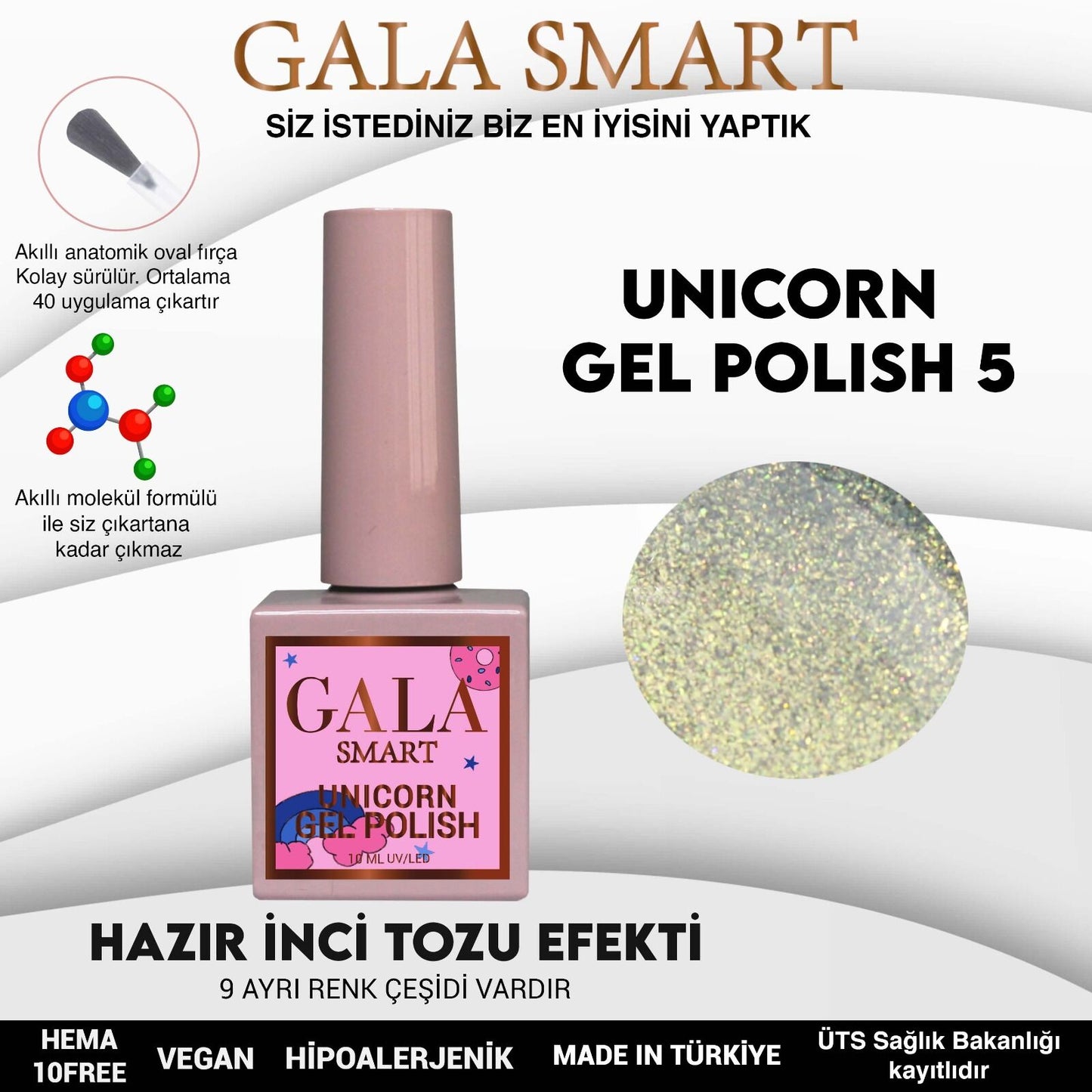 Gala Smart - Unicorn Kalıcı Oje - U5