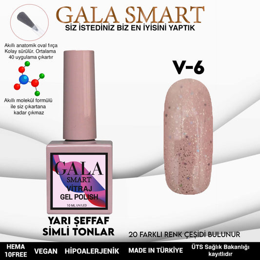 Gala Smart - Vitraj Kalıcı Oje - V6