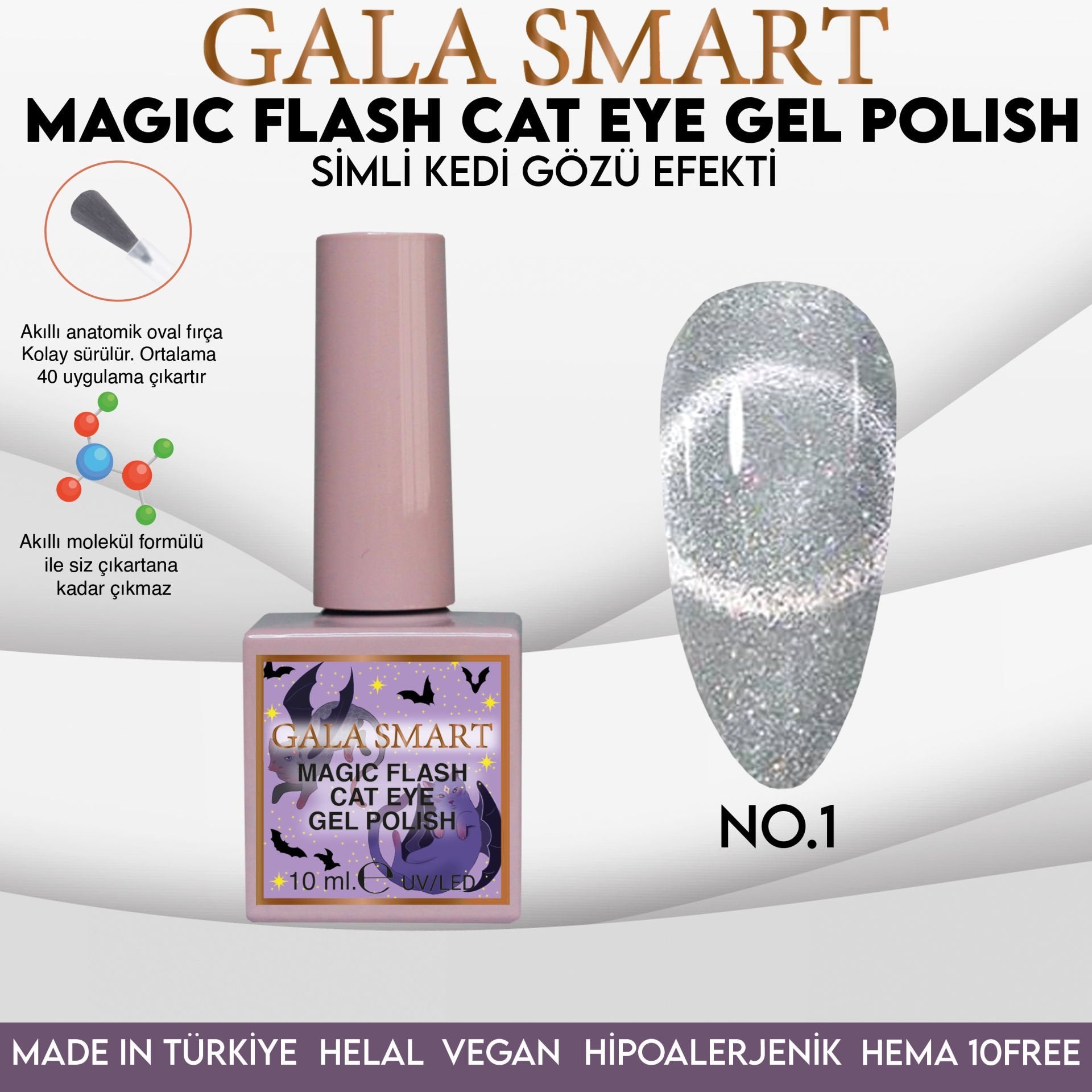 Magic Flash Cat Eye Gel Polish 10 ML NO:01