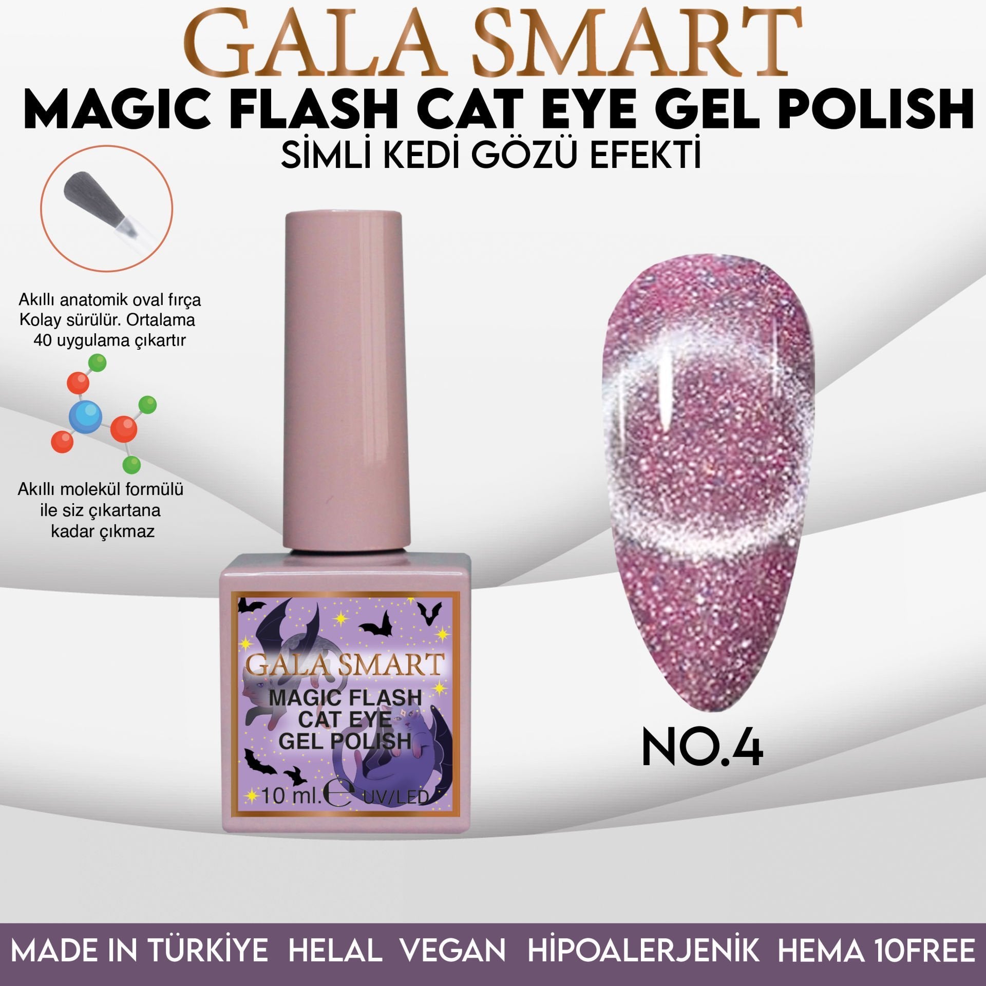 Magic Flash Cat Eye Gel Polish 10 ML NO:04