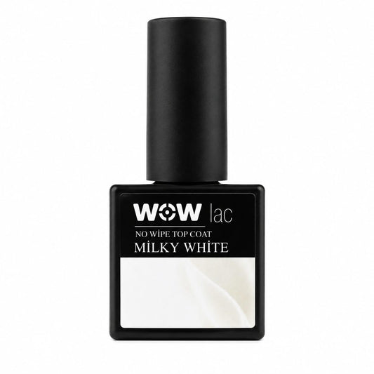 WOWLACK Milky White Top Coat 10 ml – Rakı Beyazı