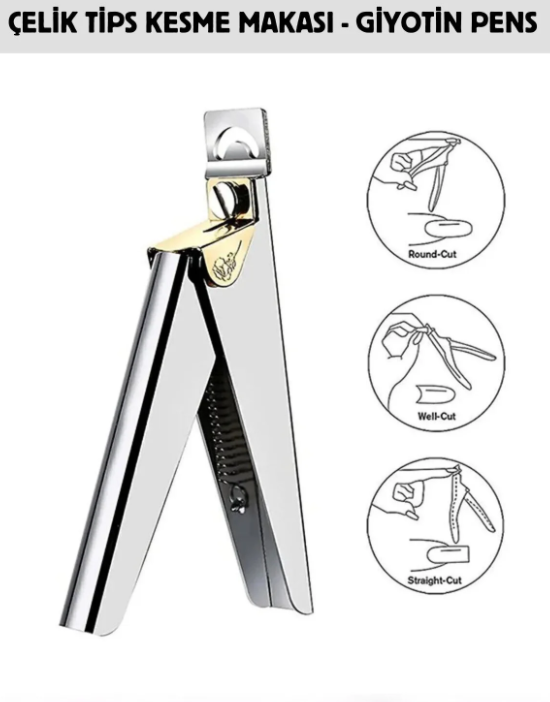 Qnail Tips Makas Çelik Lüx Dayanıklı