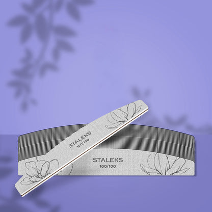 Staleks Pro Expert 40 Yarım Ay Kağıt Tırnak Törpüsü 100/100 Grit (25 Adet)