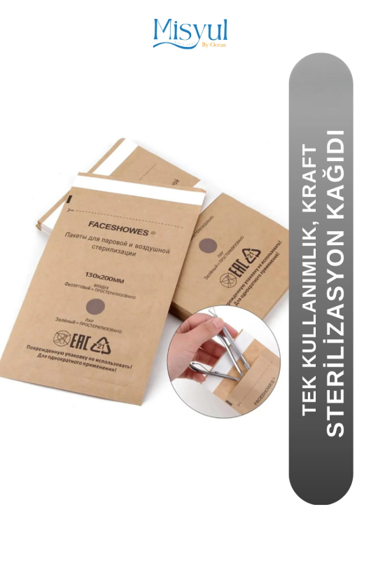 Sterilize Kraft Kağıt 100'lü L 130*230 mm